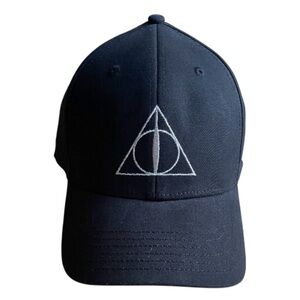 Harry Potter Deathly Hallows Flex-Fit Baseball Cap Black Silver OS